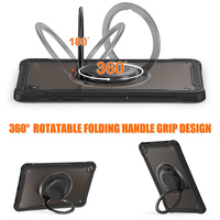 Étui antichoc robuste pour tablette pour Samsung Galaxy Tab A9 Plus 11 pouces X210 X215 couverture hybride bandoulière rotation béquille