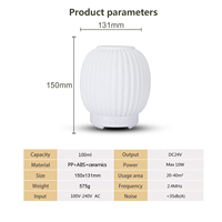 Humidificateur d'air intelligent en céramique à prix d'usine, diffuseur d'huiles essentielles d'aromathérapie, humidificateur domestique à brume froide et lumière