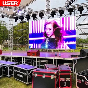 Layar Led panggung warna penuh, P3.91 P4.81 500*500mm 10 kaki X 12 kaki, layar Led luar ruangan, tampilan sewa untuk acara/Tradeshow