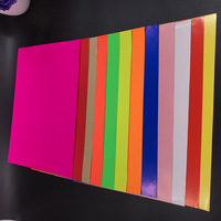 Autocollant adhésif imperméable couleur unie rectangulaire A4, étiquette fluorescente en papier kraft, impression laser jet d'encre pour la vente en gros