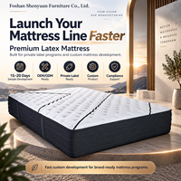 Matelas hybride respirant en latex naturel et mousse à mémoire de forme avec ressorts ensachés, enroulable, pour appartement et hôtel