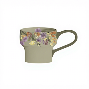 Mug en céramique et porcelaine avec poignée incurvée, style floral, mug à café, passe au micro-ondes, résistant aux hautes températures - Product Image 6