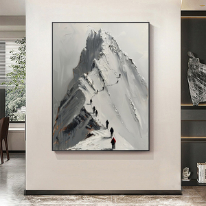 <span class=keywords><strong>Peinture</strong></span> à l'huile artisanale moderne de <span class=keywords><strong>montagne</strong></span>, texture épaisse, <span class=keywords><strong>couteau</strong></span> à palette, art mural 3D sur toile pour salon - Product Image 3