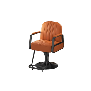 Fauteuil de coiffure pour salon de coiffure et barbier avec pédale rotative et dossier épaissi, en acier inoxydable de luxe, élégant pour la coupe de cheveux - Product Image 1