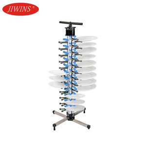 Jiwins होटल भोज स्टेनलेस स्टील की सेवा गाड़ी भोजन ट्रॉली मोबाइल प्लेट रैक गाड़ी के लिए 84 Pcs पकवान थाली - Product Image 5