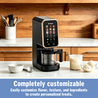 Machine à glace et sorbet électrique 700W, 430ml, commande tactile numérique, 10 programmes, lame amovible, 3 pintes, compatible lave-vaisselle, antidérapant