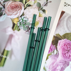 الكوكتيلات بار الملحقات القش الشرب الزجاج عدم الانزلاق قابلة لإعادة الاستخدام واضحة الشرب القش - Product Image 2