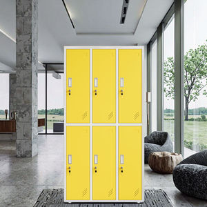 Nuevos Productos: Armarios Modernos de Acero, Armario Resistente para Ropa con 6 Puertas, Cerradura con Llave para Gimnasio, Multicolor, con Barra para Colgar, Armario de Acero Ensamblado - Product Image 4