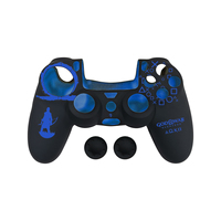Coque en silicone souple gravée au laser de qualité supérieure, 2 pièces, protection anti-poussière pour manettes, motif vibrant pour manette PS4 DualSense