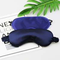Masque de sommeil personnalisé en tissu satiné blanc super confortable 19x9cm, occultant la lumière, soulagement rapide pour les yeux fatigués, norme européenne