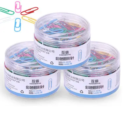 200pcs Colored Office Stationery Mini Push-pins Plastic Pin Binder Clip Clear Colorful Paper Clips