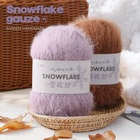Fil à tricoter flocon de neige 50g/123m OE Technics 2.6NM Vente en gros usine Anti-boulochage Mélange Coton Polyester Fil à tricoter à la main pour écharpes