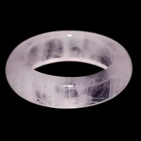 Vente chaude unisexe Rose Quartz bague avec diamant mignon perle pierre naturelle pour les mariages fiançailles fêtes