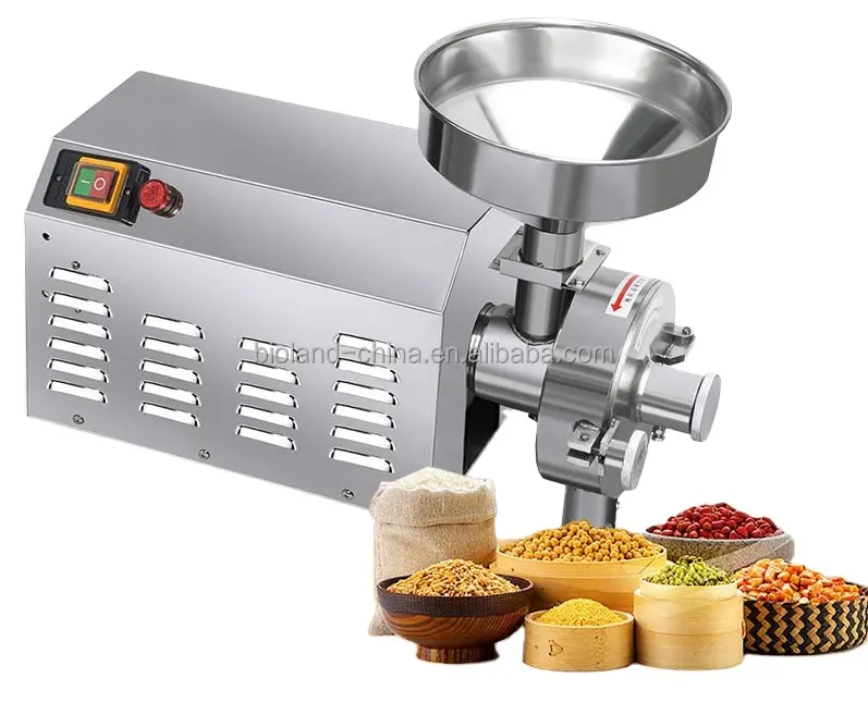 Pulverizador de grãos 3000 W 4000 W Mini máquina de moinho de farinha para fazendas Máquina de moer farinha de trigo