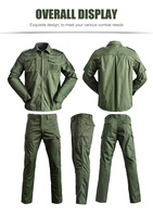 Tenue de combat tactique professionnelle pour forces de sécurité - 65% polyester/35% coton, résistante aux déchirures, respirante