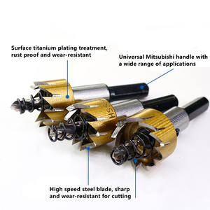 Abridor de agujeros de acero de alta velocidad Chapado en titanio Hoja de hierro Abridor de agujeros de acero inoxidable Sierra de agujero de metal de acero inoxidable HSS - Product Image 5