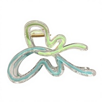 En stock, pinces à cheveux en plastique carrées coréennes de 10 cm, papillon, mode, décoration quotidienne pour femmes, marque WENHUI, logo personnalisé