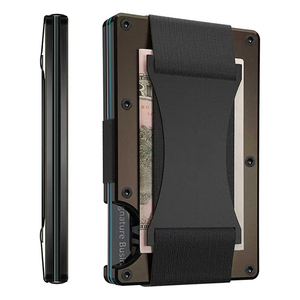Aluminum <strong>Wallet</strong> High Quality Simple Aluminum Men's <strong>Wallet</strong> RFID Blocking Credit Card Holder Metal <strong>Wallet</strong> - Product Image 5
