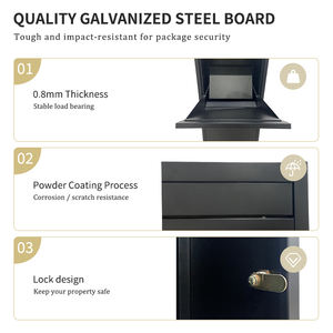 JH-Mech Smart Mailbox Parcel Box para entrega residencial Drop Box Montaje en pared Desmontable Metal Parcel Box Mail Packaging - Product Image 5