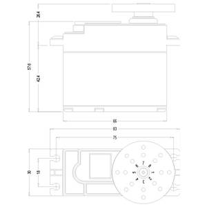 Offre Spéciale HS-805BB Actionneur à Engrenage en Nylon 30mm à Noyau, Commande PWM, Tension Standard, Couple Élevé (19.8-24.7kg.cm) (6V) - Product Image 5
