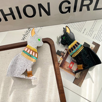Nouvelles pinces à cheveux uniques et élégantes en acétate, style requin, motif chat égyptien mignon, pince griffe