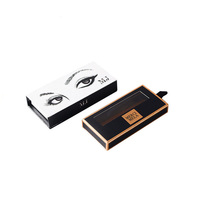Boîtes à cils pliées de luxe avec logo personnalisé Emballage en papier gaufré et revêtement UV pour faux cils à usage cosmétique et gâteaux
