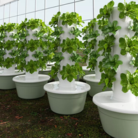 Tour de culture hydroponique verticale empilable à 9 niveaux avec pompe à eau pour serre et agriculture urbaine