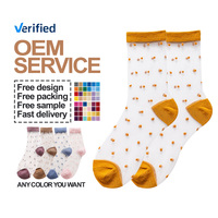Chaussettes transparentes en dentelle élastique à pois en soie scintillante de haute qualité pour femmes