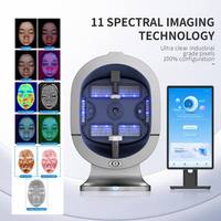 Nouveau 2025 Analyseur de peau et de cheveux 3D à miroir magique avec IA pour usage domestique, analyseur d'hydratation cutanée et capillaire, facial