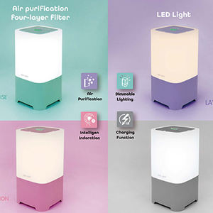 Purificateur d'air électrique portable mini HEPA en plastique avec affichage de la qualité de l'air, utilisé à domicile, sur bureau, 12V, filtre HEPA, commande tactile, faible bruit - Product Image 6