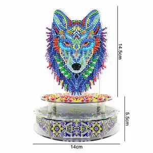 Diamond Painting Color Changing LED Lights Mechanical Music Box 18 Tones for Girls Women Mom Kids Daughter Gifts