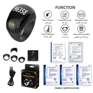 Equantu Nouveau QB809 Anneau de Zikr Trois-en-un, Compteur de récitation du Coran portable, Anneau de prière islamique traditionnel (Tasbih) - Product Image 5