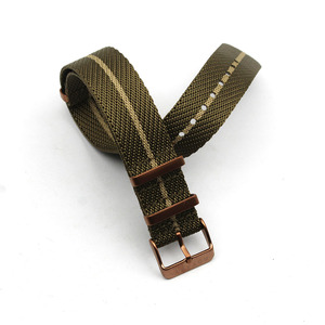 Bracelets de montre en nylon rayé vert <span class=keywords><strong>kaki</strong></span> beige très vendus, une seule pièce, passant 18 mm, 20 mm, 22 mm, bracelet de montre en tissu pour montre lourde - Product Image 6