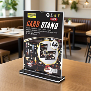 Xách tay A4 dấu hiệu chủ double side rõ ràng Acrylic <span class=keywords><strong>menu</strong></span> đứng t-hình bưu thiếp hiển thị thẻ nhựa cho quảng cáo đám cưới - Product Image 1