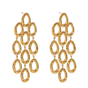 Jinyate 872 Trendy <span class=keywords><strong>orecchini</strong></span> pendenti a <span class=keywords><strong>cerchio</strong></span> in metallo PVD placcato oro 18K impermeabili in <span class=keywords><strong>acciaio</strong></span> inossidabile per gioielli da donna - Product Image 1