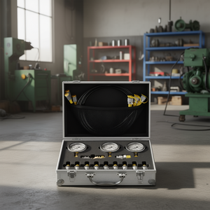 Juego de manómetros Vevor 250 400 600 Bar con 3 manómetros y 11 acoples para equipos de prueba hidráulica - Product Image 2