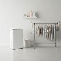 Déshumidificateur commercial 20L/J, silencieux, électrique, réfrigérant R290, en plastique, réservoir d'eau 3L, contrôle par écran tactile