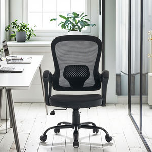 Silla de oficina ejecutiva moderna de tamaño pequeño, muebles giratorios cómodos con función giratoria - Product Image 1