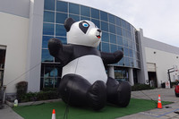 Panda gonflable géant sur mesure pour la publicité extérieure à long terme, décoration d'événements