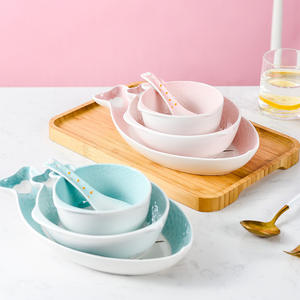 Cute Ceramic <b>Bowl</b> Set For Single Meals Japanese Style Tableware With Spoon Home Use Personal Gift - Product Image 1
