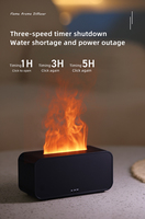 Diffuseur d'huiles essentielles portable 120 ml Mini Flame sans eau électrique en plastique de bureau à ultrasons Humidificateur d'arômes Chambre Hôtel