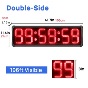 Kualitas tinggi grosir multifungsi pengatur waktu balapan mundur jam LED tahan air 8 inci tampilan dua sisi <span class=keywords><strong>Timer</strong></span> maraton - Product Image 2