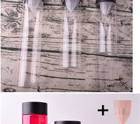 Bouteille de thé infusé à froid cylindrique 300 400 500 ml en plastique PET jetable transparente pour thé au lait, jus, boissons, gobelet à emporter