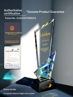 Trophée en cristal taillé au diamant pour réunion annuelle, récompense personnalisée pour entreprise, reconnaissance d'employé exceptionnel, nouveau style créatif
