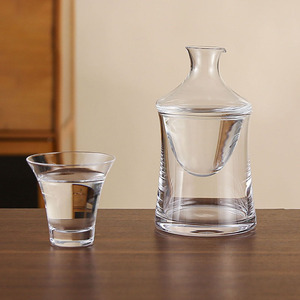 Carafe en <span class=keywords><strong>verre</strong></span> cristallin pour saké japonais <span class=keywords><strong>avec</strong></span> réservoir de glace, distributeur de vin chaud et pot à vin froid - Product Image 5