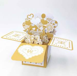 Biglietto d'Auguri 3D Creativo Pop-up per San Valentino, Design con Farfalle Colorate, Stampa Offset su Carta, Logo Personalizzato, Amore - Product Image 4