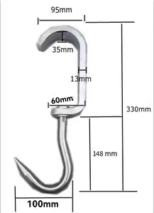 1 đóng băng kho butcher của loại thép không gỉ móc tùy chỉnh thép không gỉ 304 butcher S <span class=keywords><strong>Hooks</strong></span> cho treo thịt bò thịt - Product Image 4