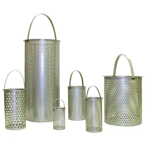 Standard Durable Stainless Steel Basket Strainer Screen Filter Woven Mesh Baskets