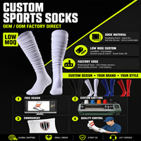 Chaussettes de rugby antibactériennes fines d'été, taille standard, avec logo d'équipe personnalisé, lot en gros pour les écoles, les clubs d'entraînement et les jours de match