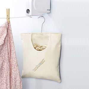 Natural Cotton Canvas Clothespin Bag Hanging Clothes Pin Peg <b>Holder</b> Storage Bag - Product Image 4